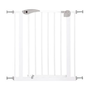 Dog Push Barrier Metal with Hinged Door - Keep Your Dogs Safe and Secure (75 – 85cm Wide x 76cm High)