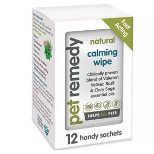 Pet Remedy Calming Wipes for Dogs - Simple Anxiety Support, Pack of 12