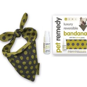 Pet Remedy Luxury Calming Bandana Kit for Dogs - Wearable Anxiety Support