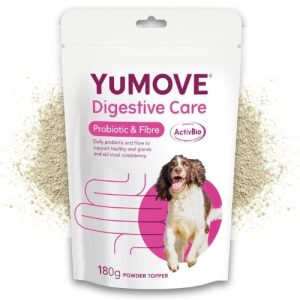 YuMOVE Digestive Care Probiotic & Fibre Powder for Dogs - Supports Anal Gland Health 180g