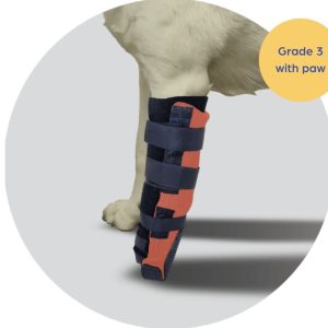 Scandi Orthopedic Dog Carpal Front Splint - Grade 3 with Paw (rigid)