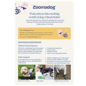 Zoomadog Flyer - Dog Wheelchair Information
