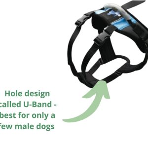 Help Em Up Dog Harness - U-Band Design (for male dogs whose penis is located further back)