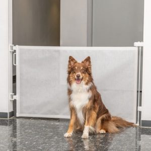 Dog Roller Extendable Barrier - Keep Your Dog Safely Contained (137cm Max Width x 86cm High)